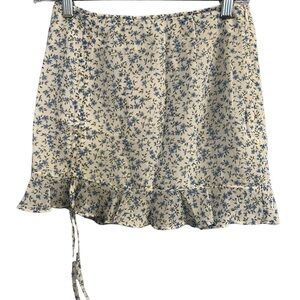 NWT Daydreamer Blue & White Floral Print Mini Skirt
